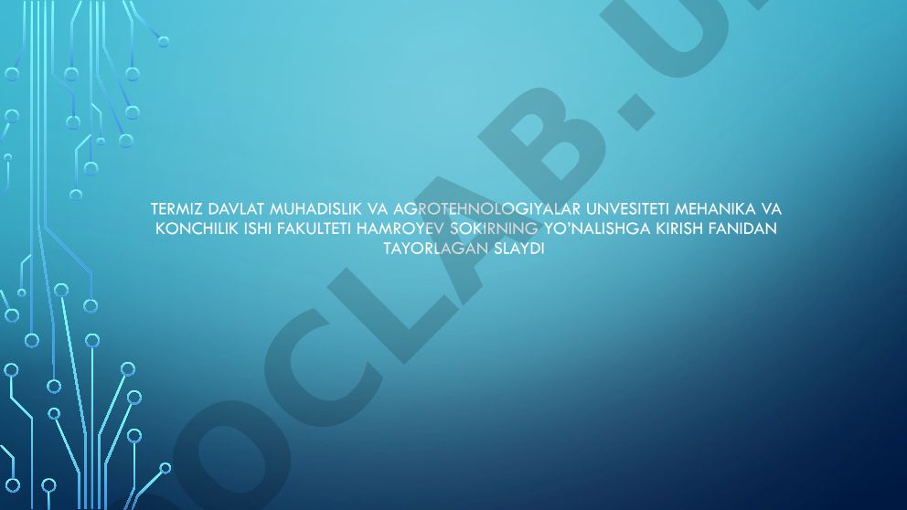 Konchilik korxonalarining o'ziga xos sharoitlari va xavfsizlik muammolari