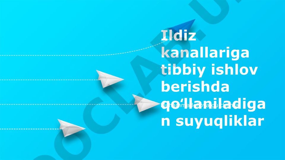 Safro yo'llarini davolashda qo'llaniladigan suyuqliklar