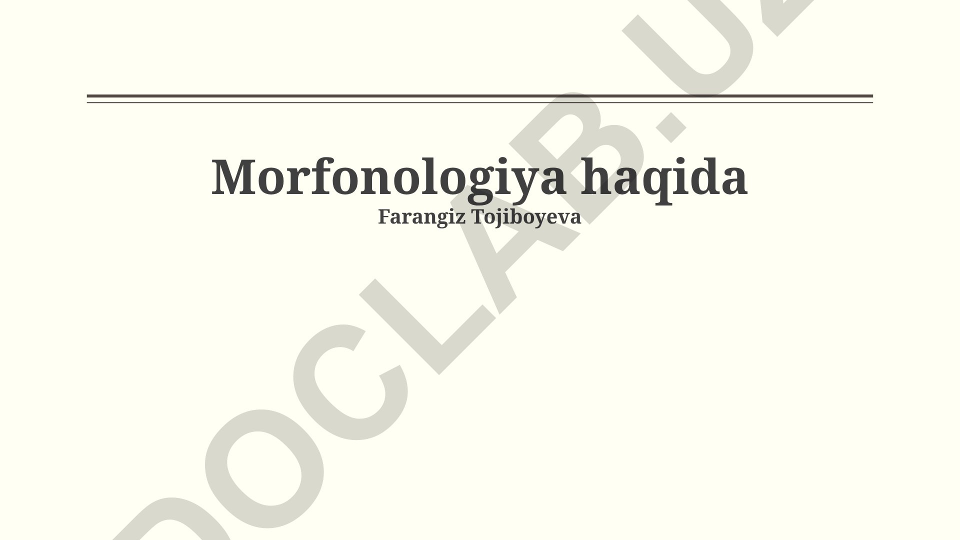 Fonologiya va fonotaktika asoslari