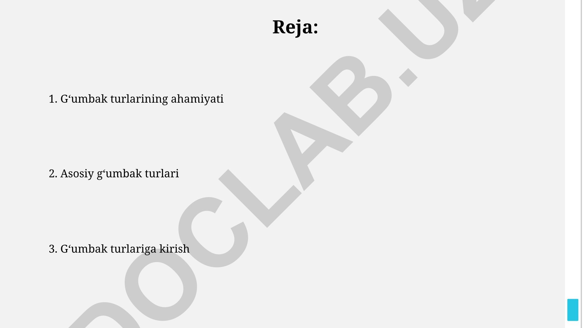 Gʻumbak turlarining ahamiyati va turlari