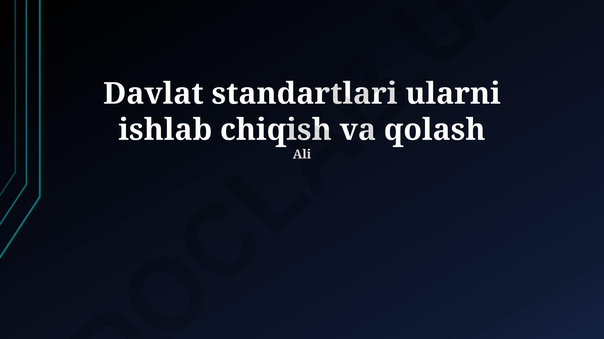 Davlat standartlarini ishlab chiqish, yangilash va amaldagiligini ta'minlash