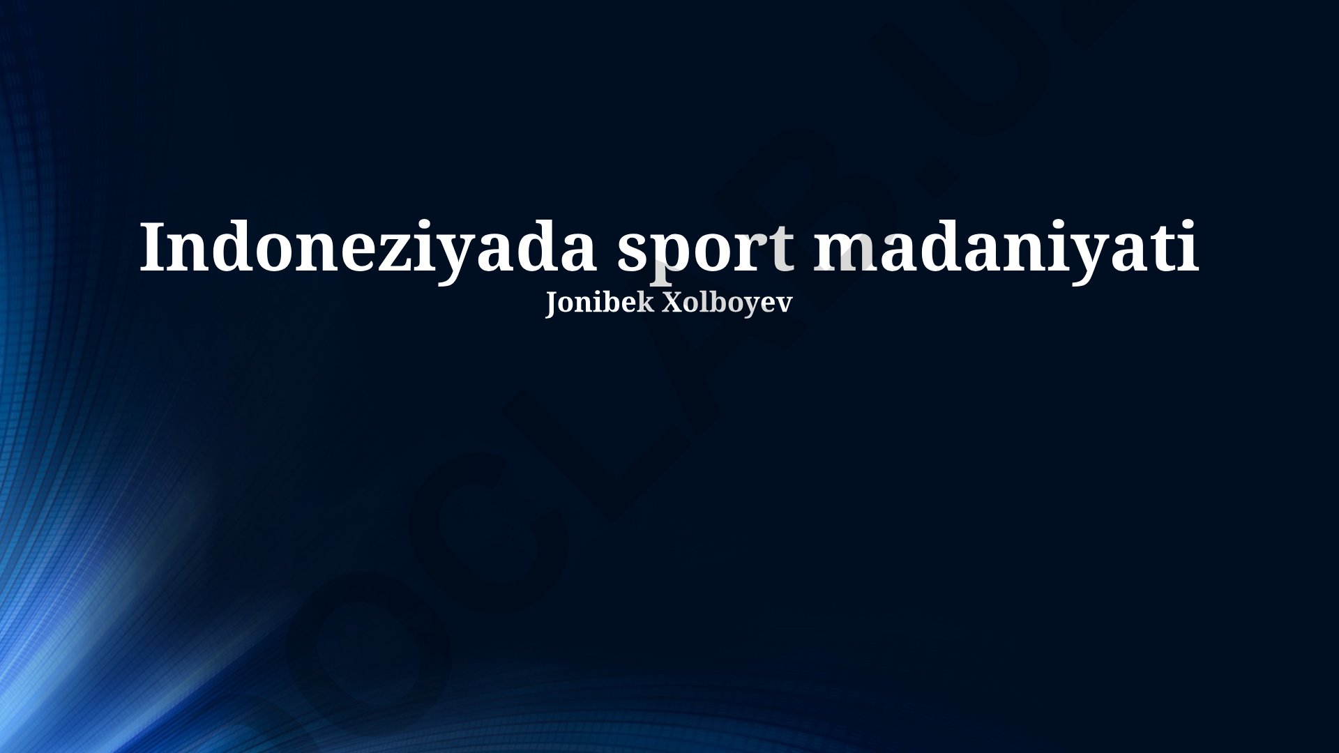 Indoneziyada sport madaniyati