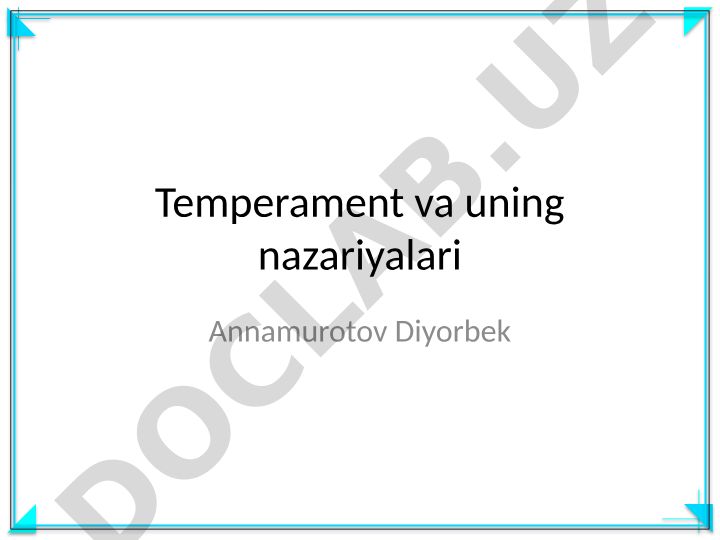 Temperament va uning nazariyalari