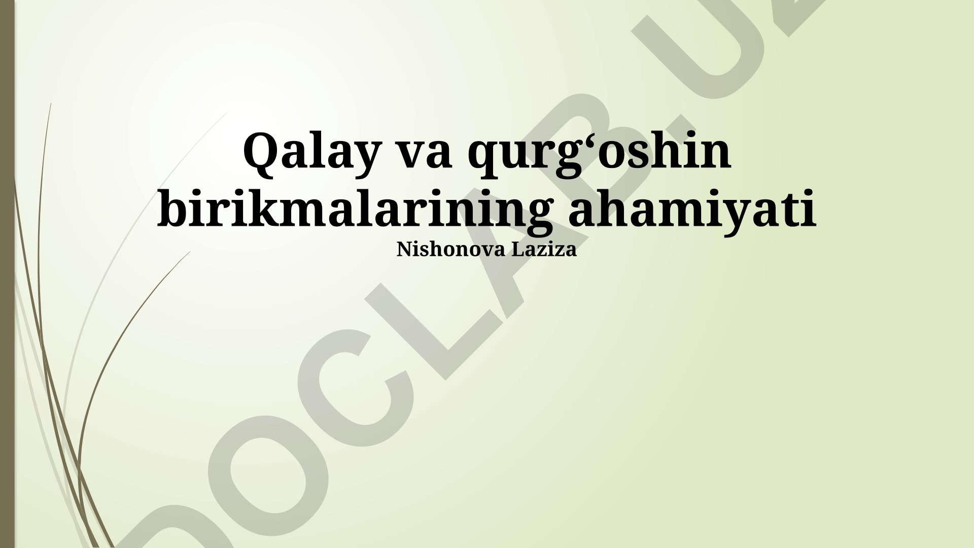 Qalay va qo'rg'oshin birikmalarining ahamiyati va qo'llanilishi