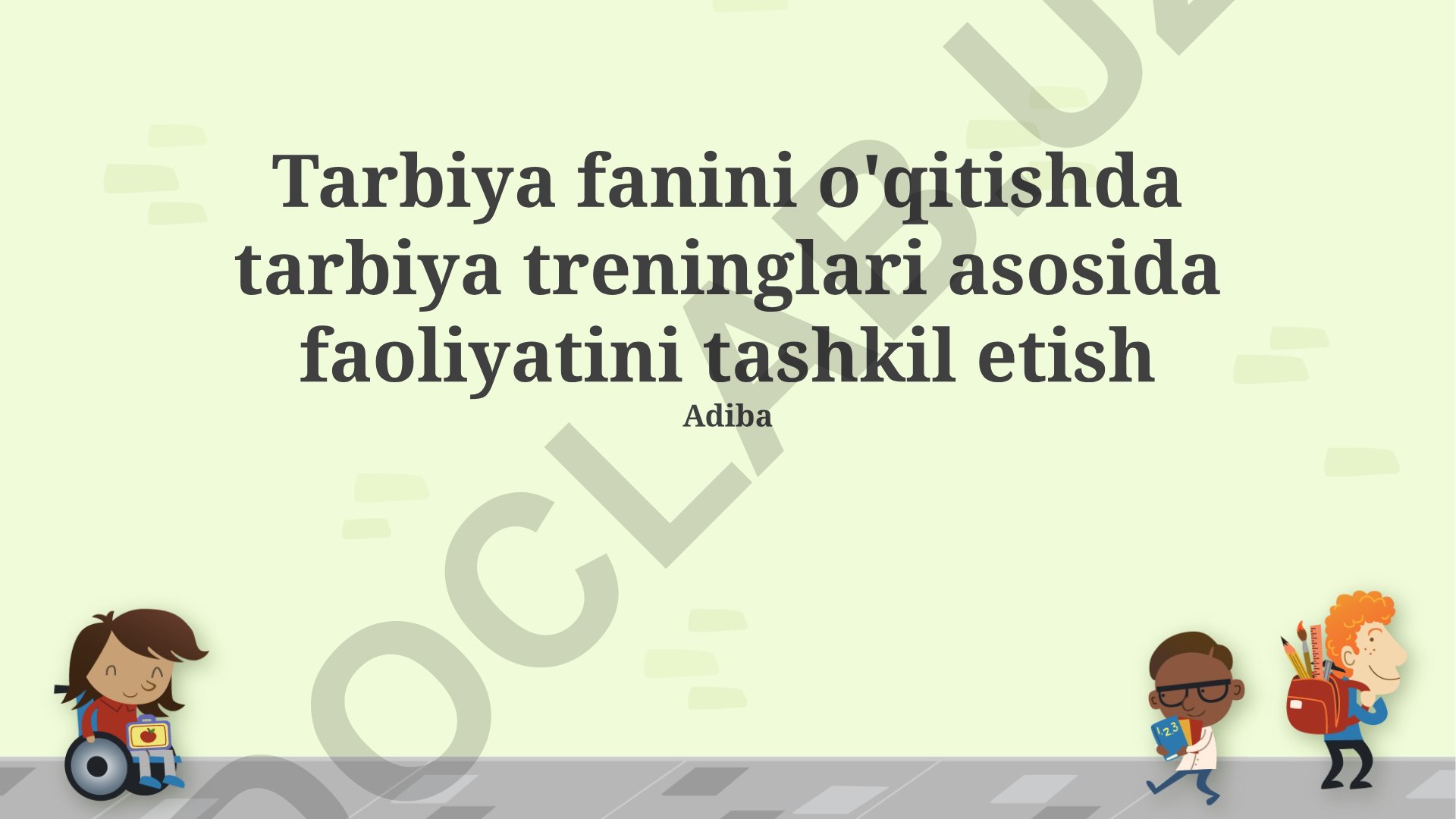 Tarbiya fanini o'qitishda tarbiya treninglari asosida faoliyatni tashkil etish