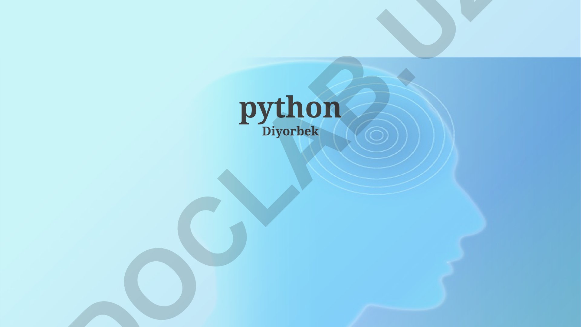 Python dasturlash tilining asosiy xususiyatlari va qo'llanilishi