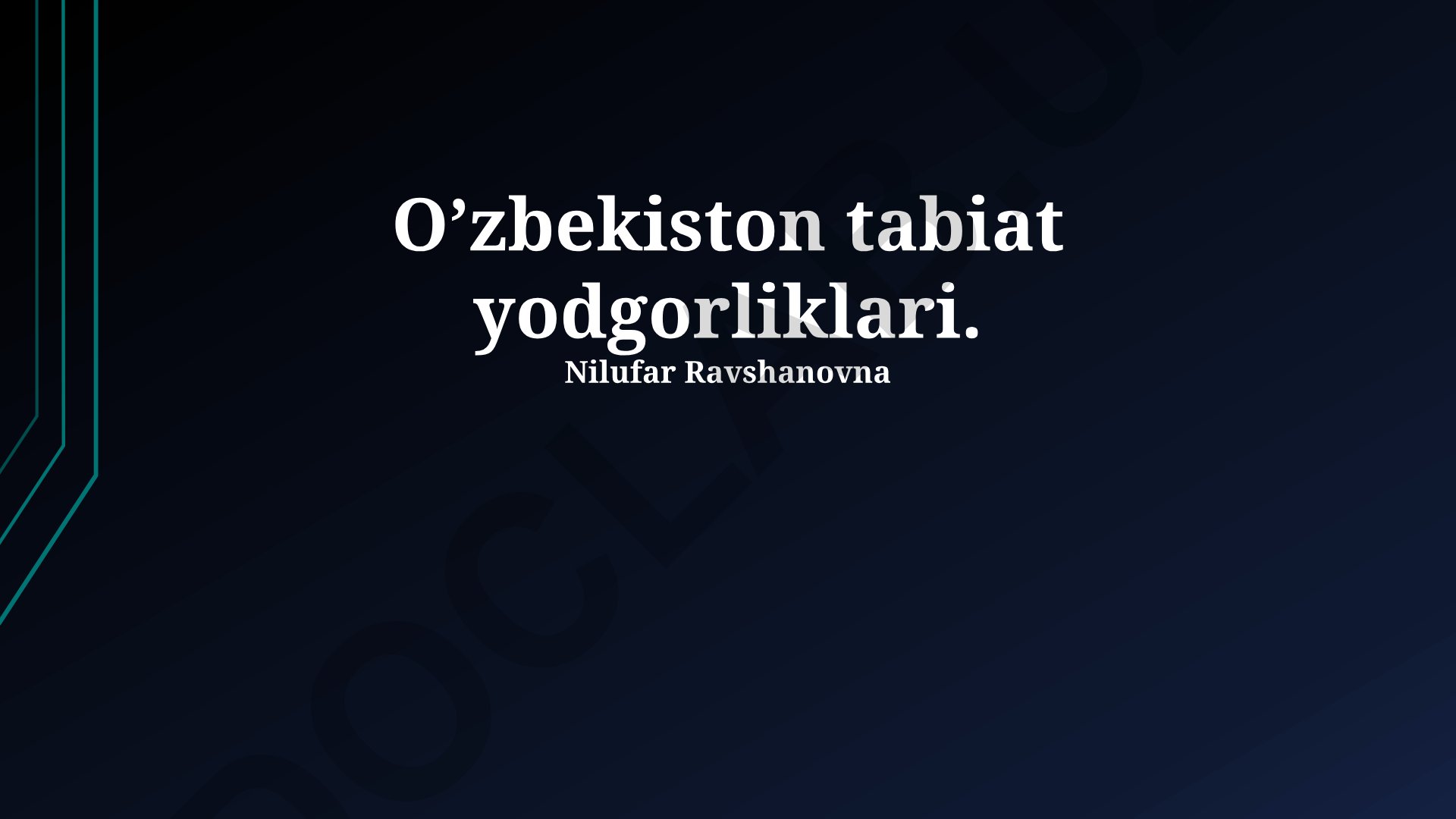O'zbekiston tabiat yodgorliklari va ularning ahamiyati