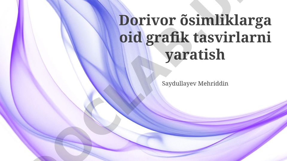 O'simlik asosidagi dietalar grafik tasvirlarini yaratish