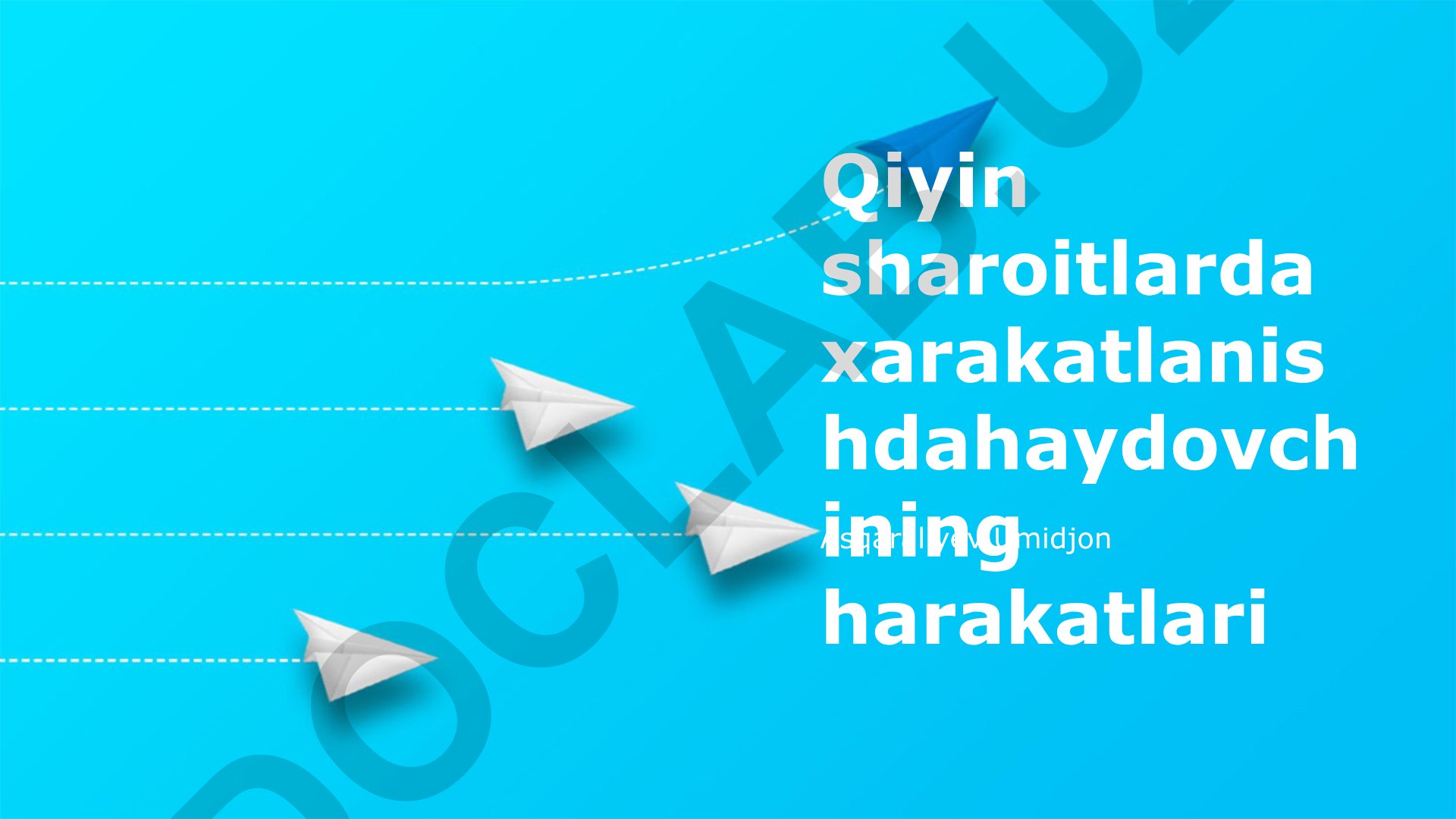 Qiyin sharoitlarda haydovchining harakatlari va xavfsizlik choralari