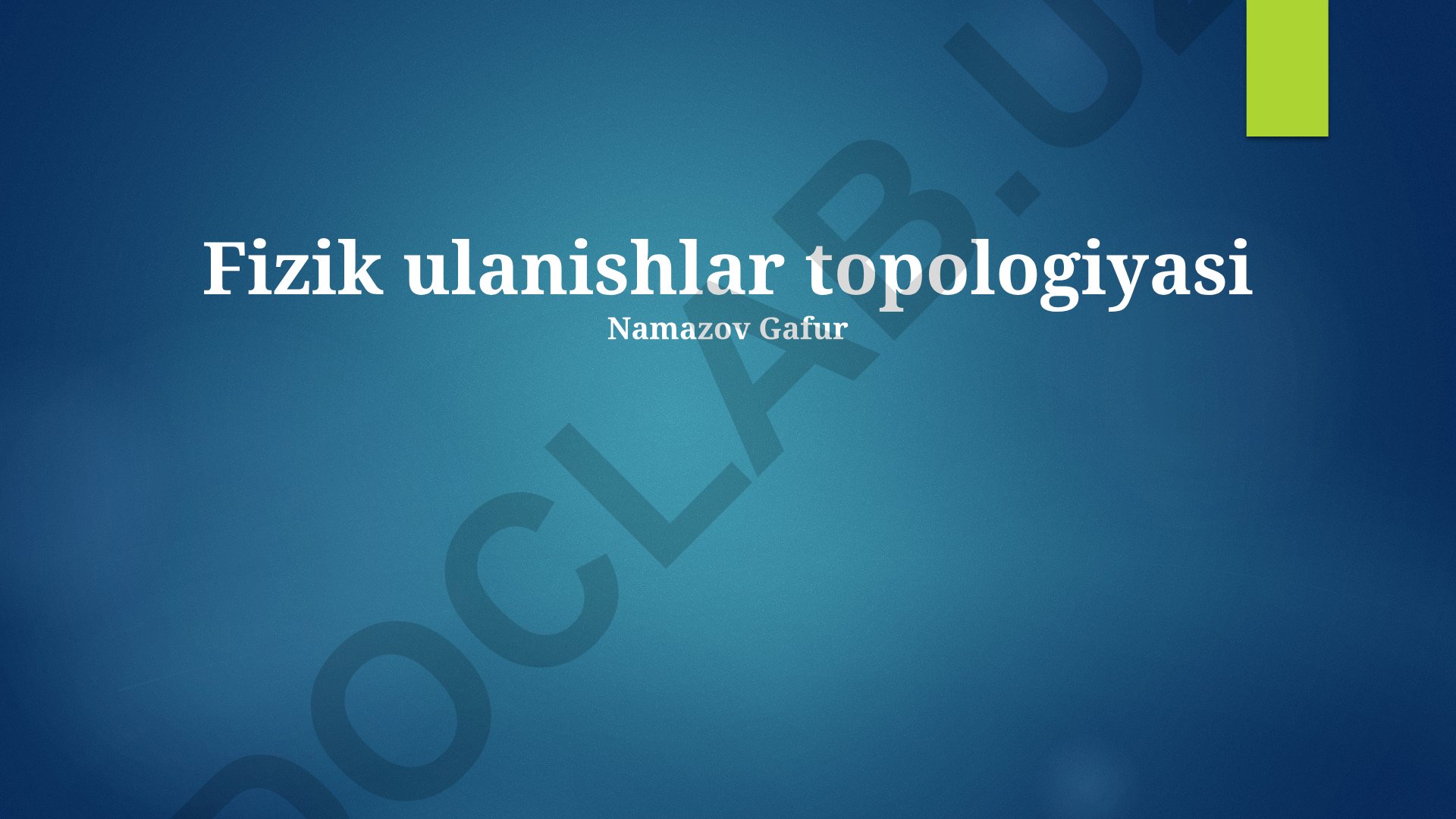 Fizik ulanishlar topologiyasi