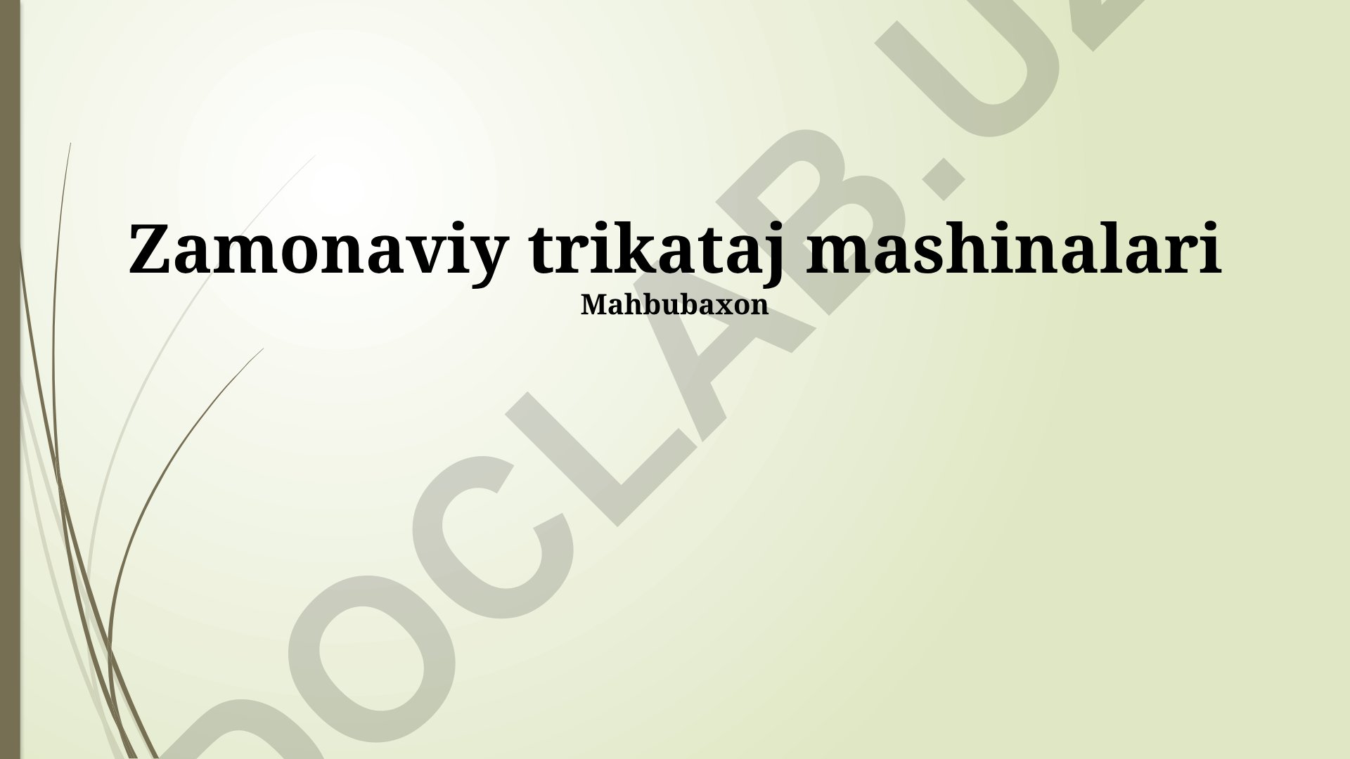 Zamonaviy trikataj mashinalari