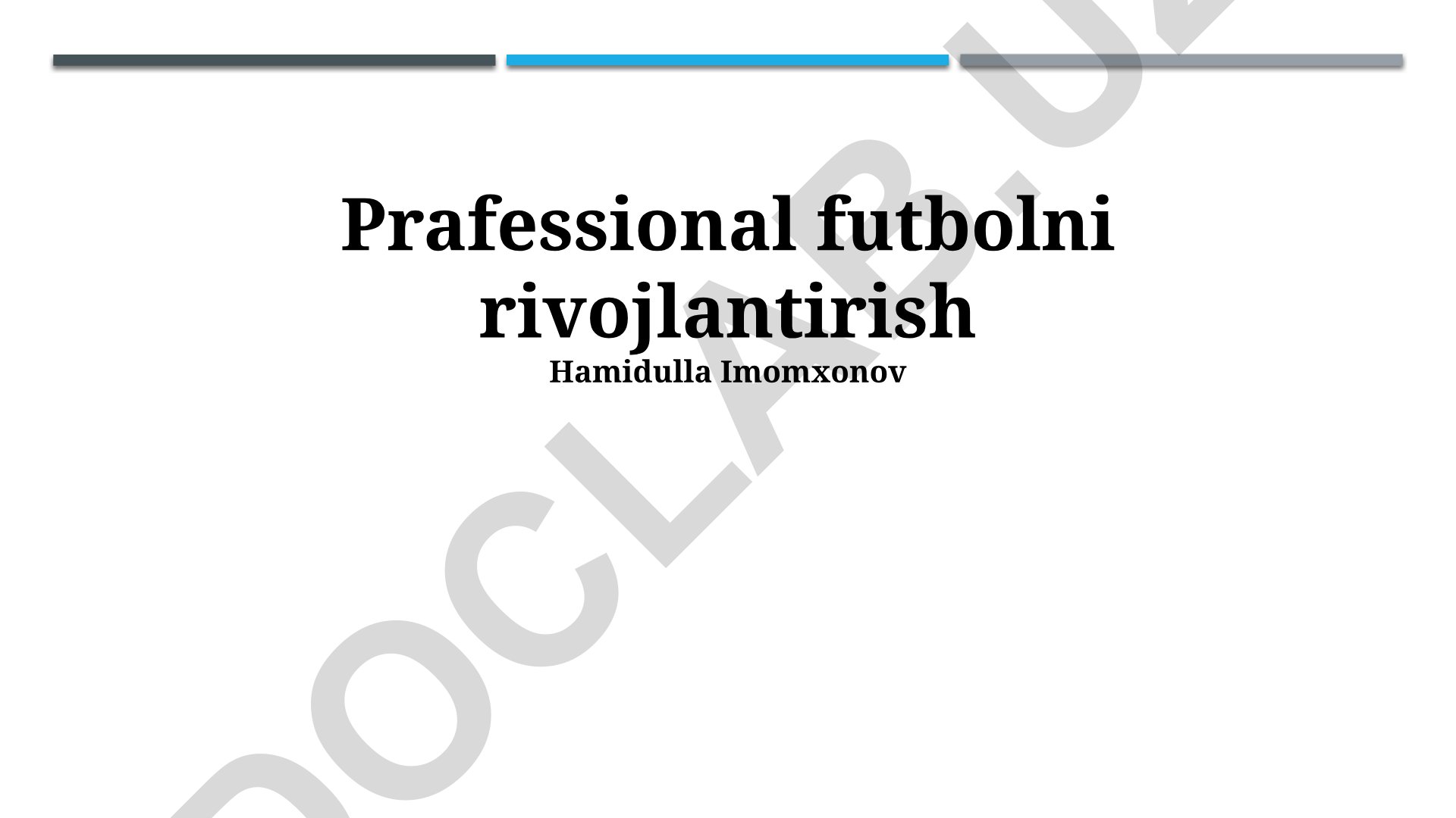 Professional futbolni rivojlantirish