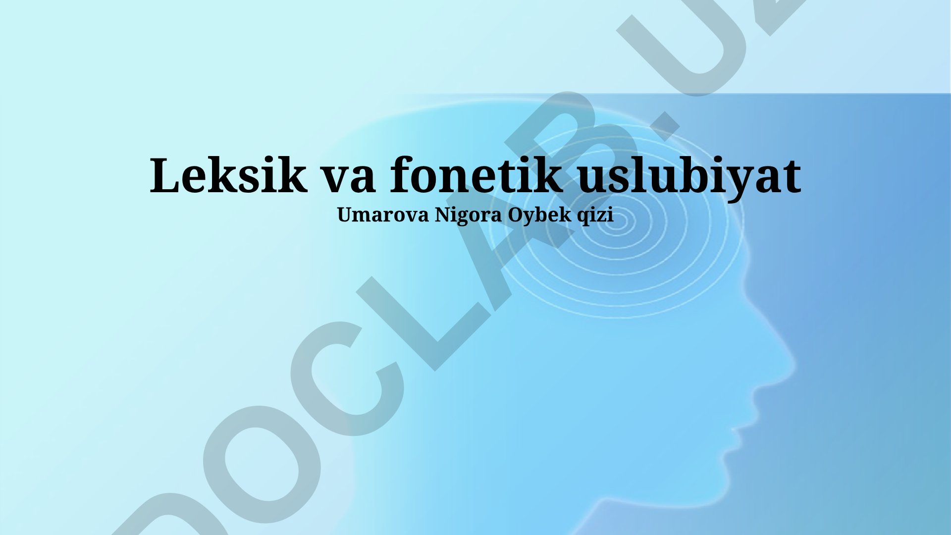 Leksik va fonetik uslubiyat