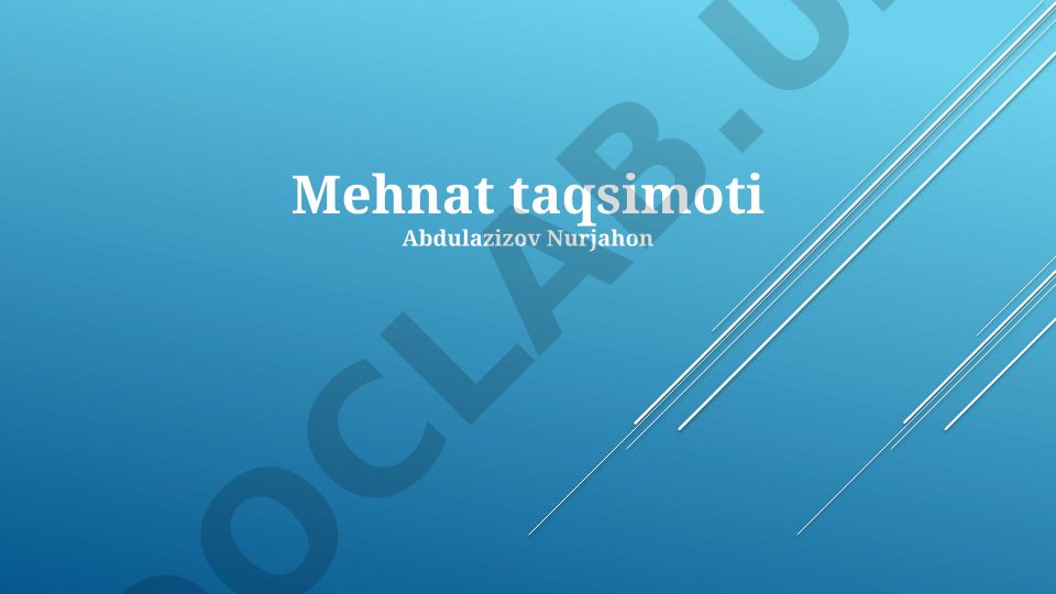 Mehnat taqsimoti: asosiy tushunchalar, ta'siri va zamonaviy tendensiyalar