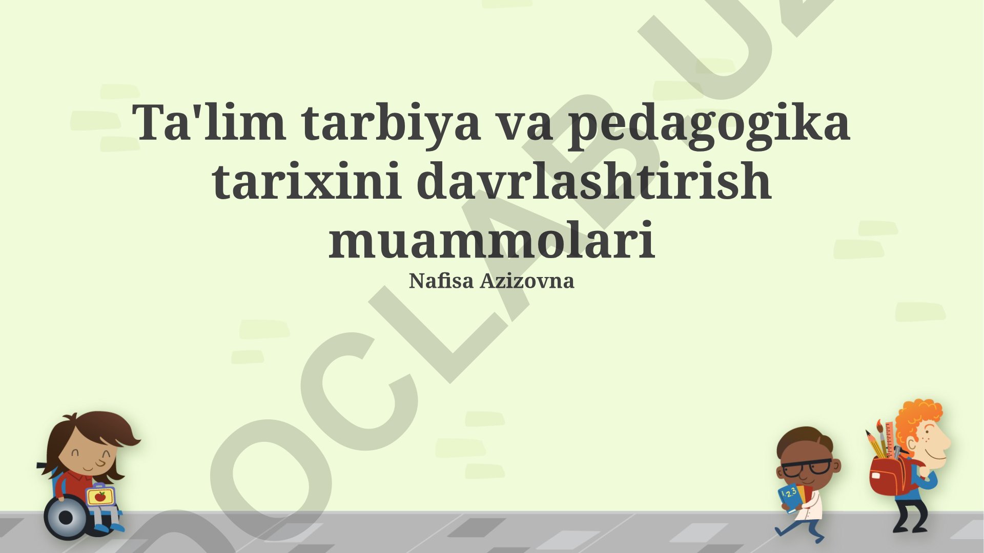 Ta'lim tarbiya va pedagogika tarixini davrlashtirish muammolari