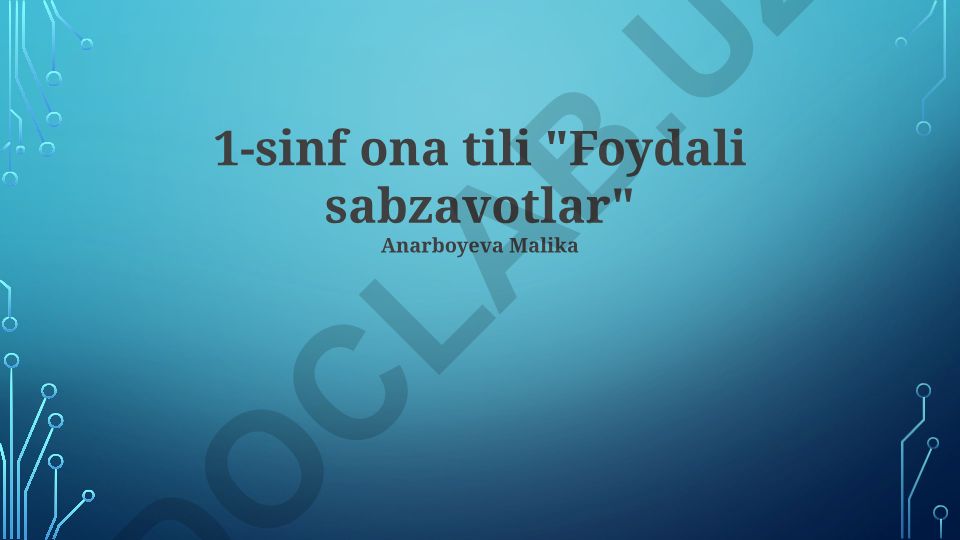 Foydali sabzavotlar va ularning bolalar sog'lig'iga ta'siri