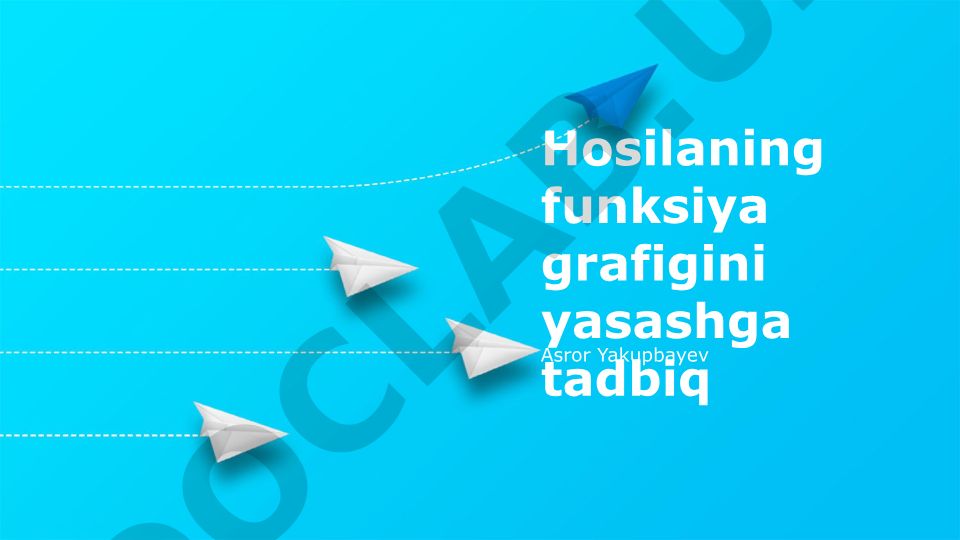 Funksiyalar grafigini yasash va tahlil qilish