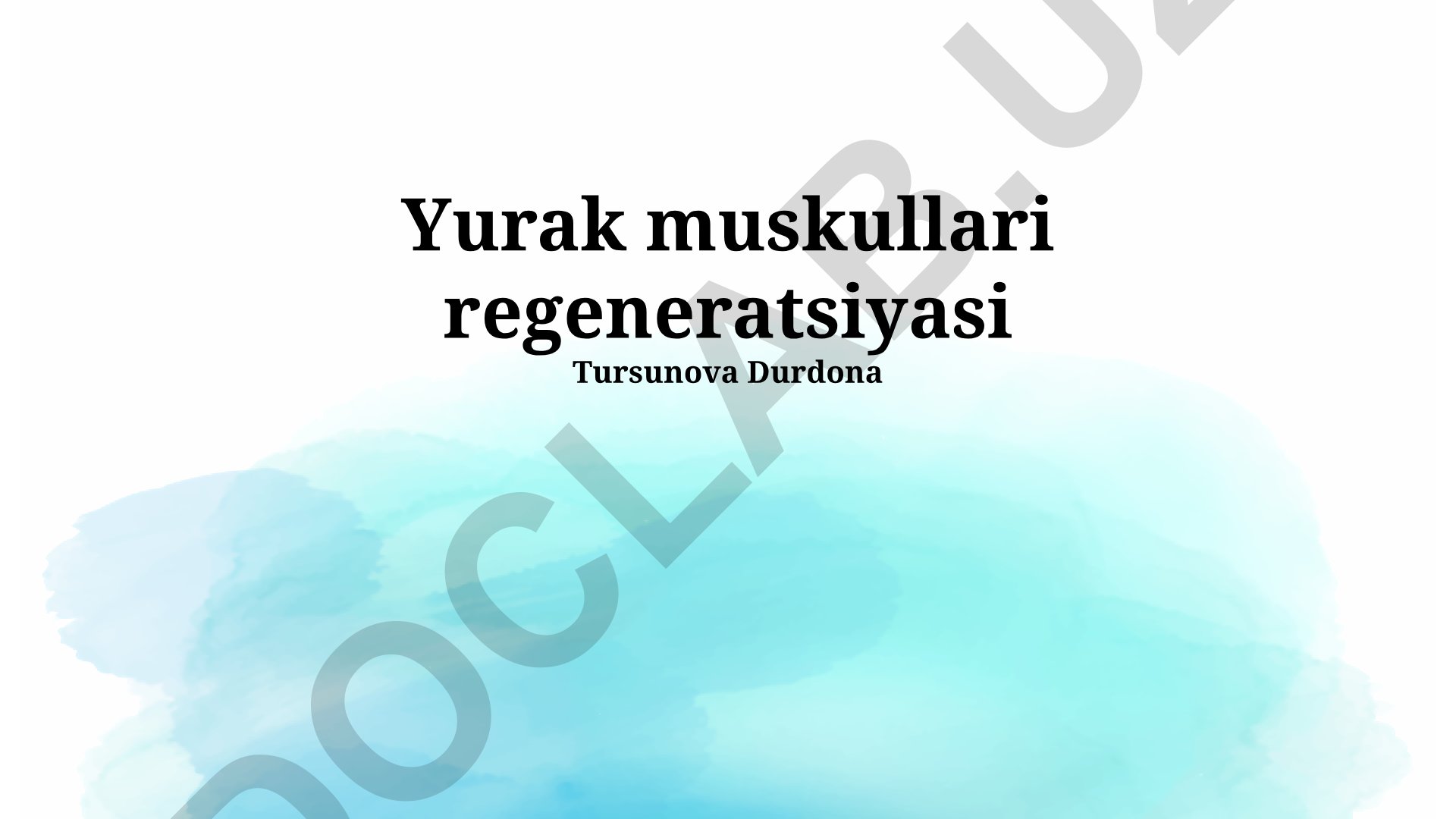 Yurak muskullari regeneratsiyasi