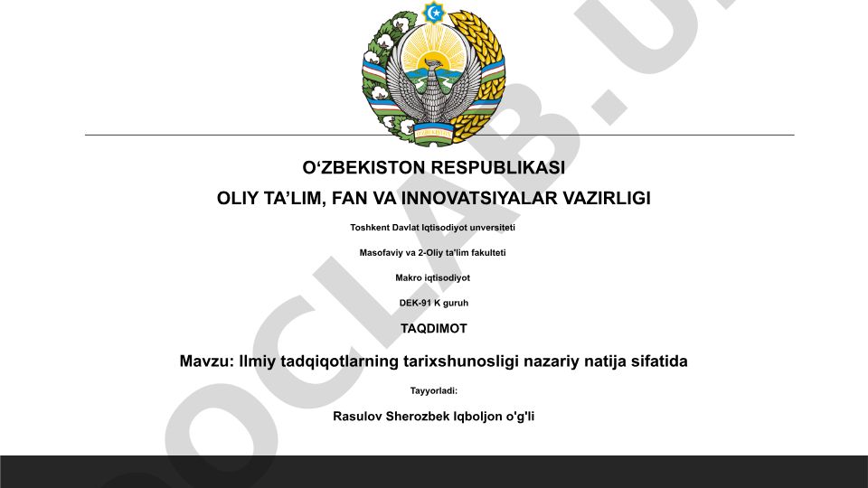 Ilmiy tadqiqotlarning tarixshunosligi nazariy natija sifatida