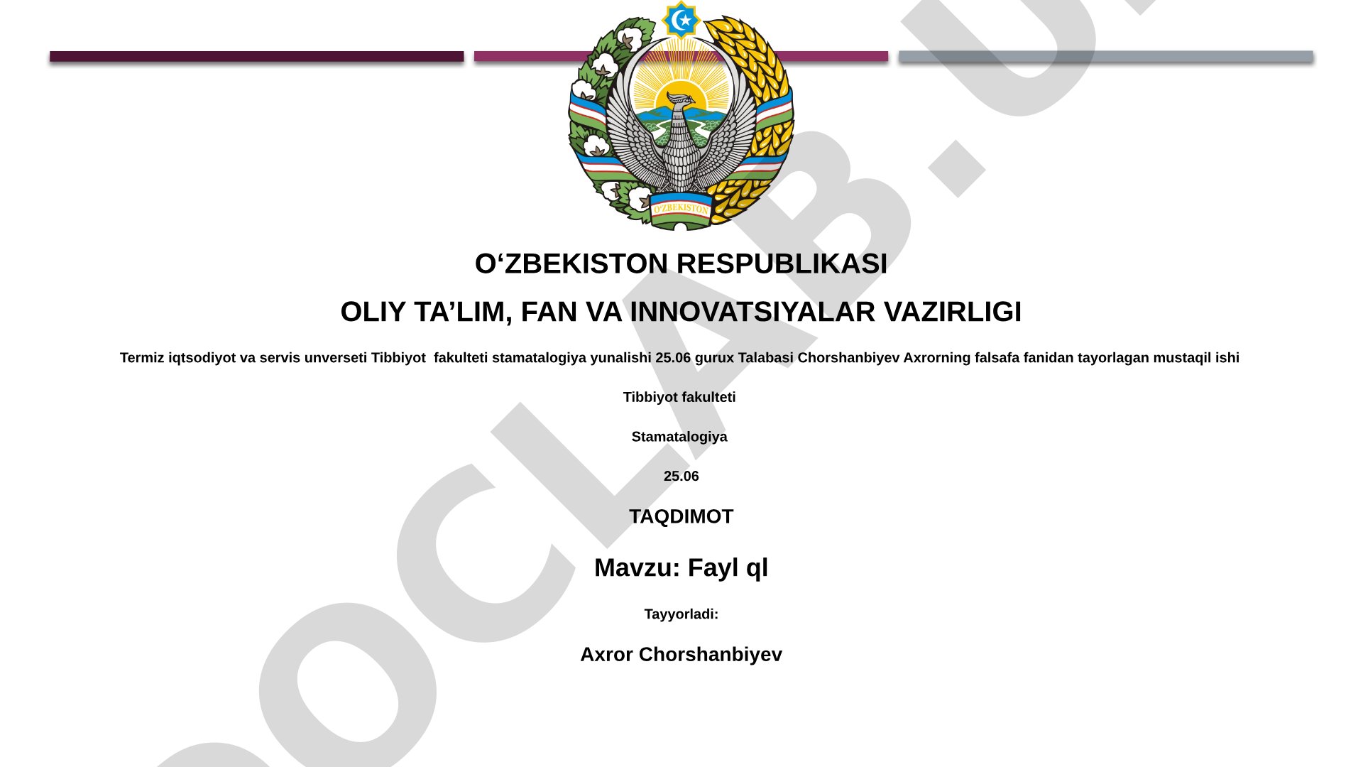 FileQL haqida umumiy ma'lumot