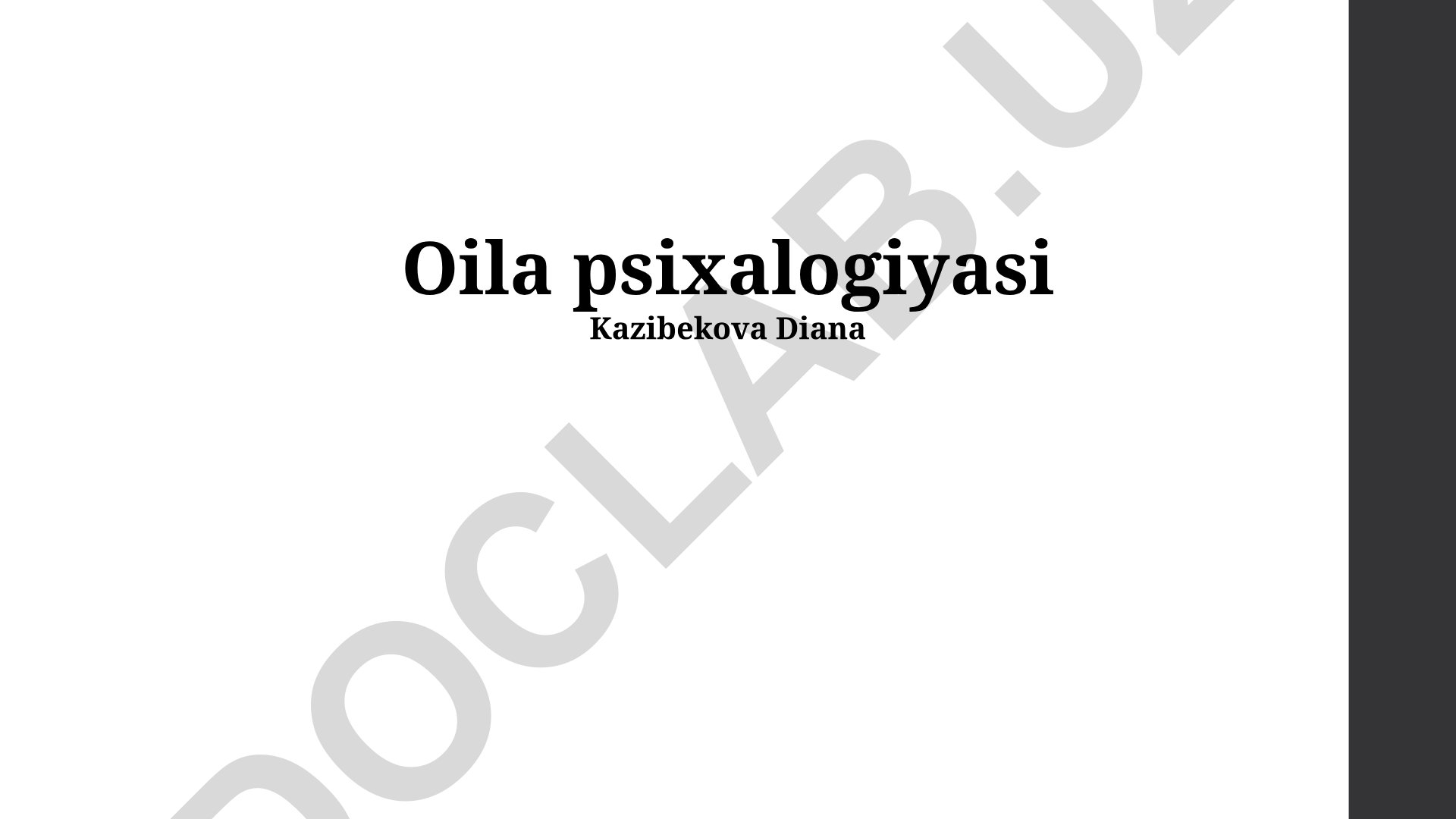 Oila psixologiyasi: terapiya usullari, muammolar va yechimlar