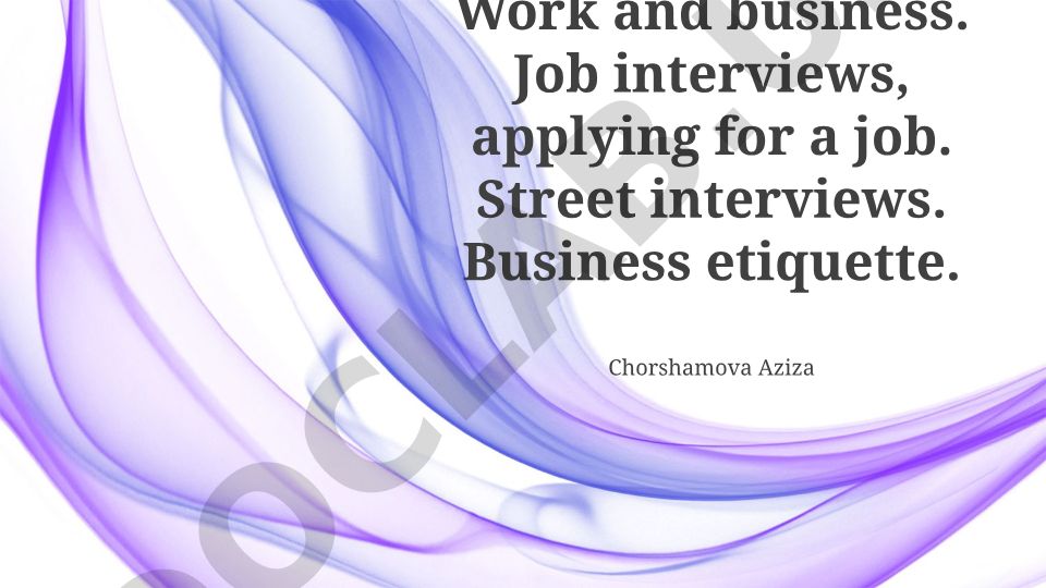 Business Etiquette and Job Search Strategies