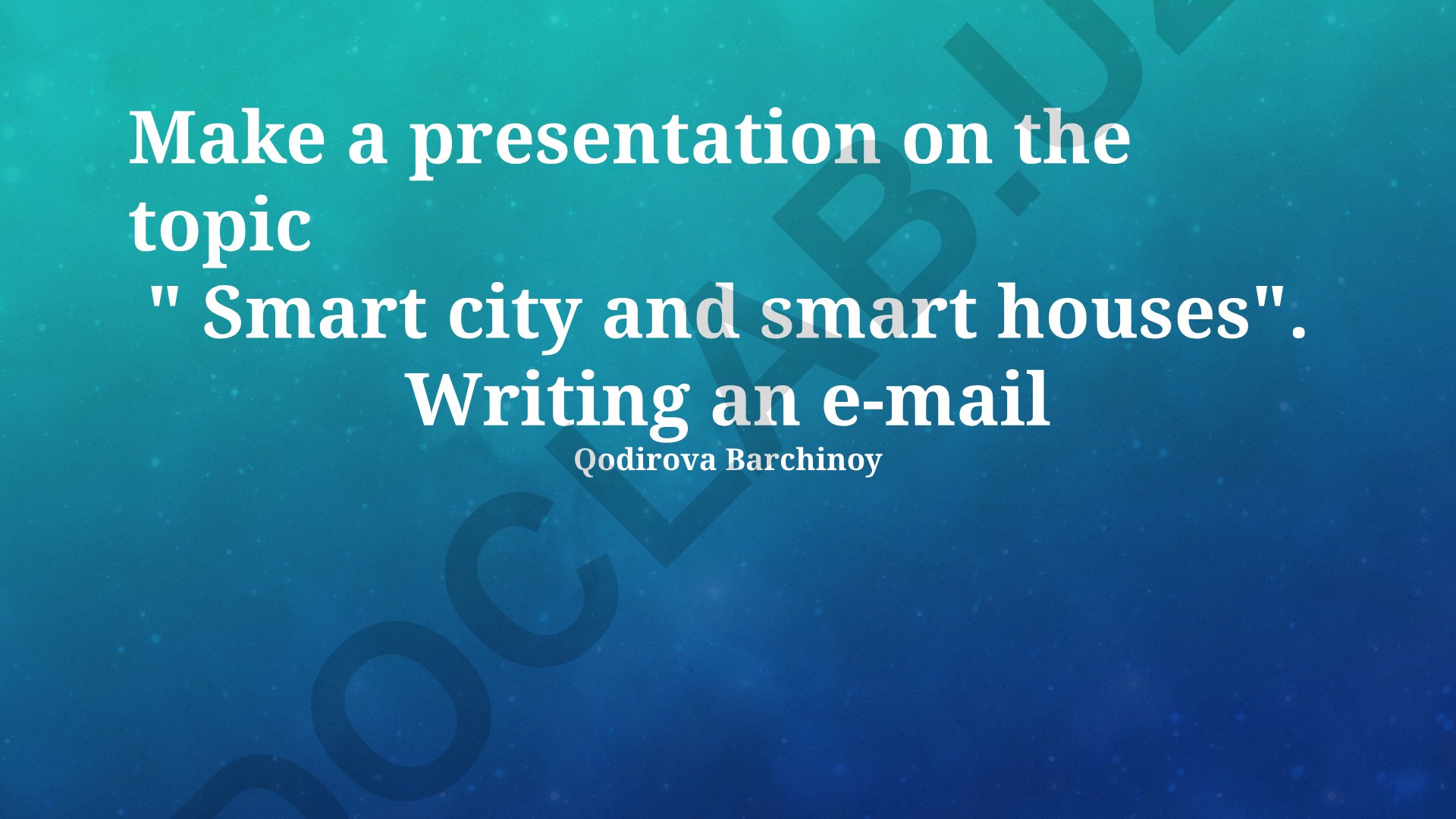 Smart city and smart houses