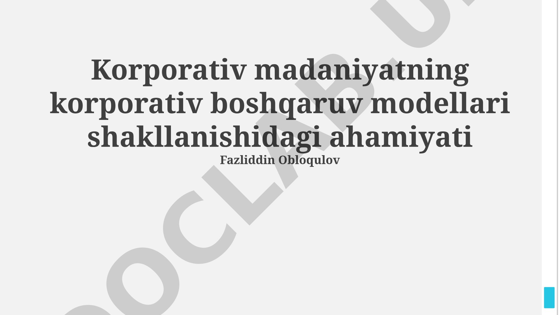Korporativ madaniyatning korporativ boshqaruv modellari shakllanishidagi ahamiyati