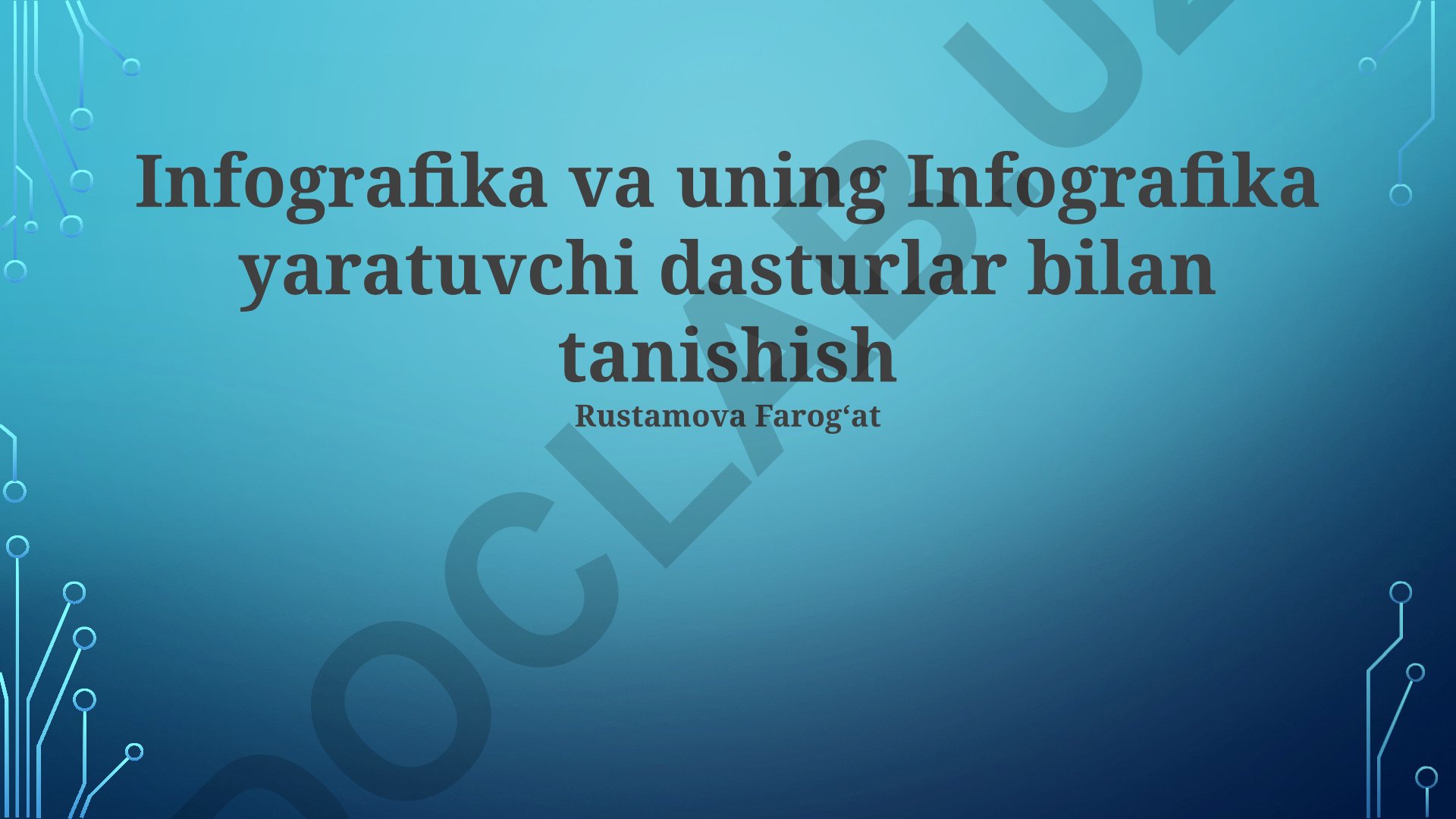 Infografika yaratish dasturlari va ularning ijtimoiy tarmoqlardagi ahamiyati