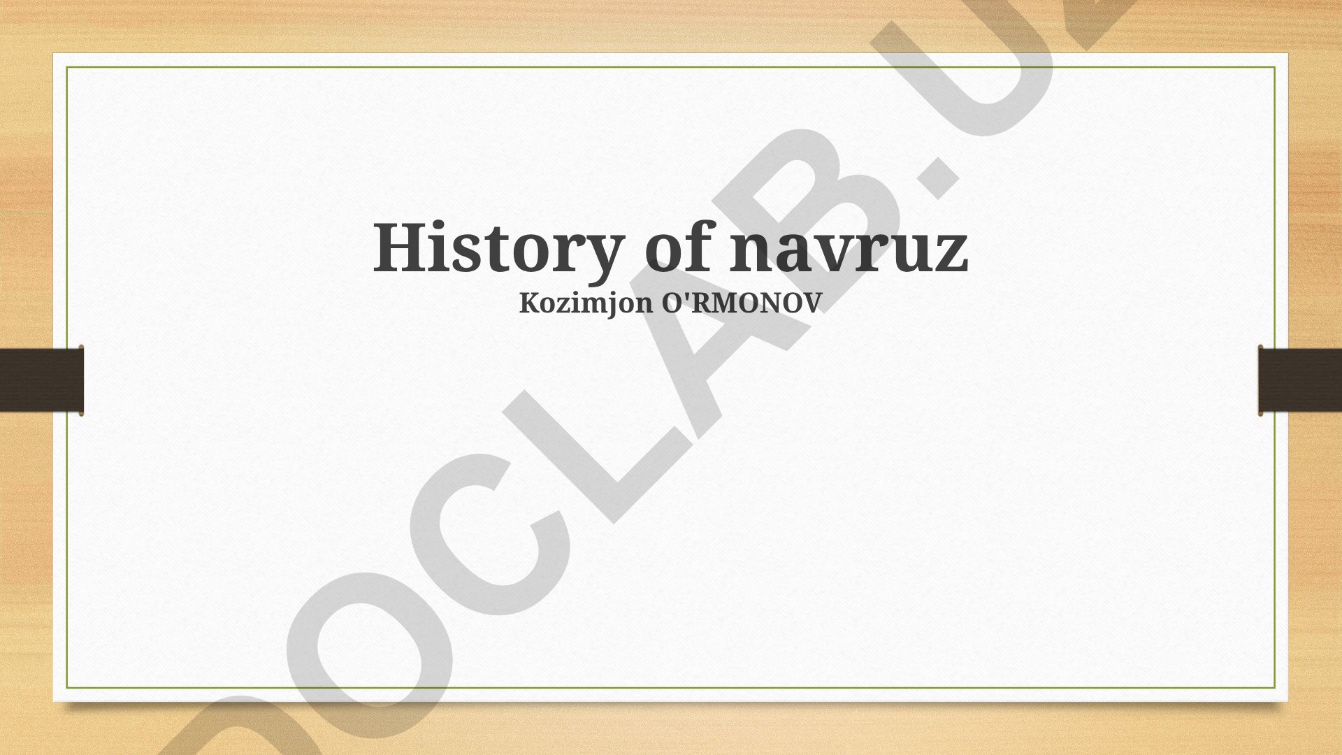 Navruz tarixi va mintaqaviy an'analar