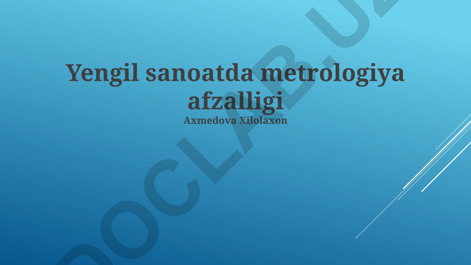 Yengil sanoatda metrologiyaning afzalliklari
