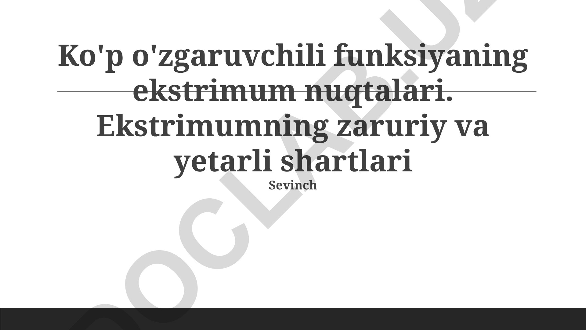 Ko'p o'zgaruvchili funksiyaning ekstremum nuqtalari va Gesse matritsasi