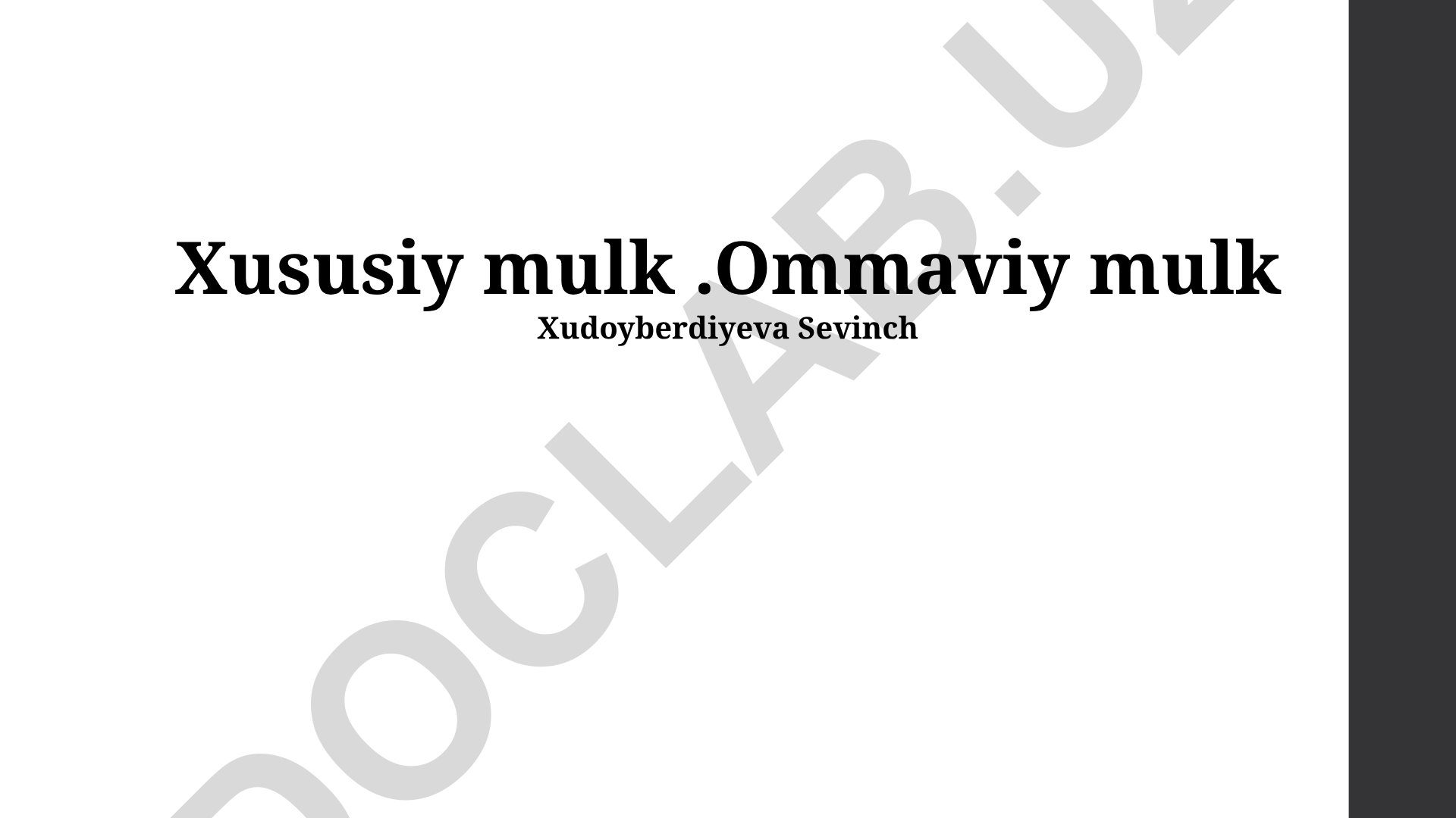 Xususiy va davlat mulkning farqlari va ijtimoiy ta'siri