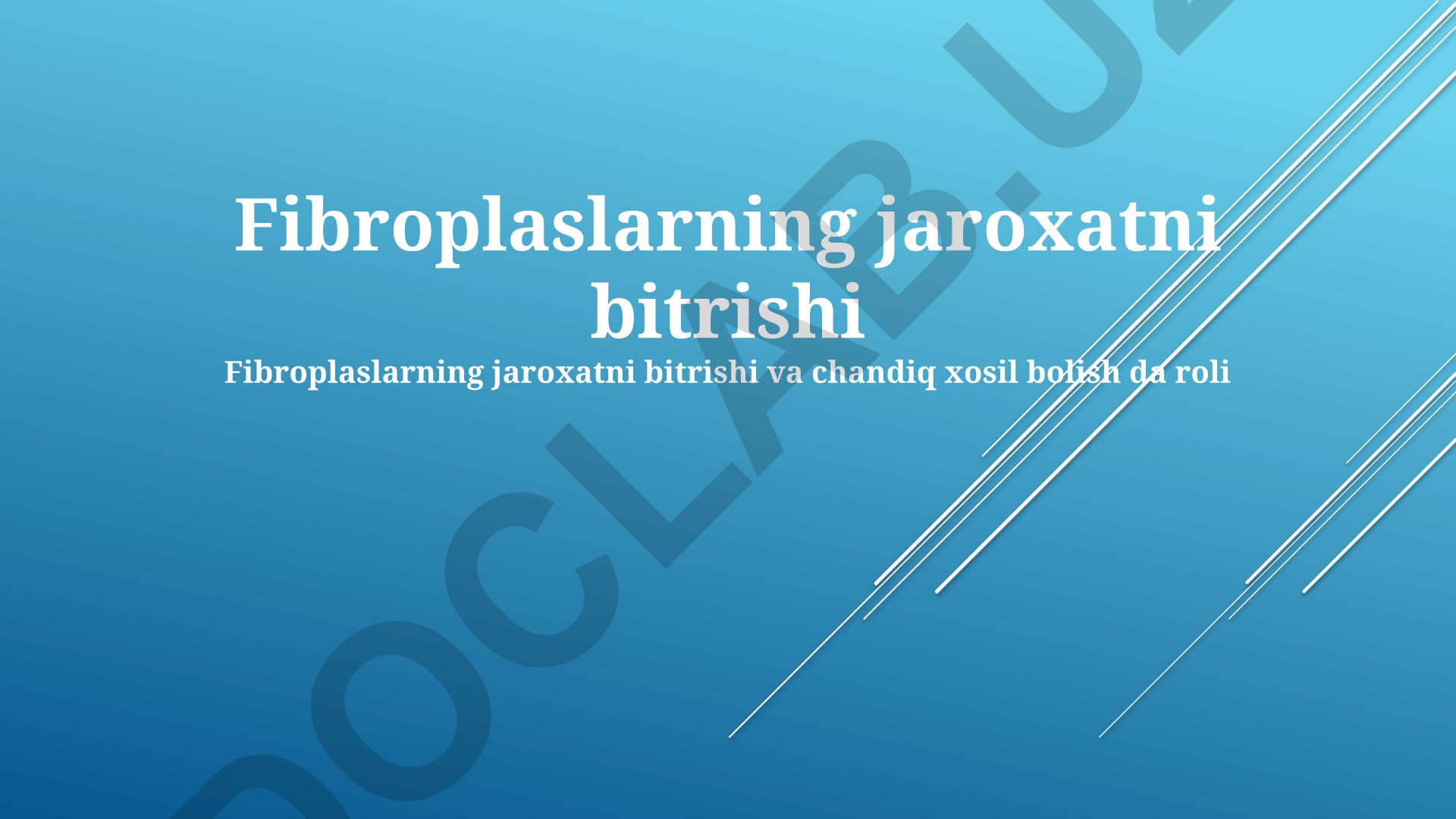 Fibroblastlarning yara bitishidagi roli va jarayonlari