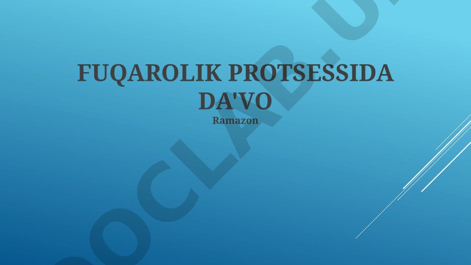 Fuqarolik protsessida da'vo arizasi tushunchasi va talablari