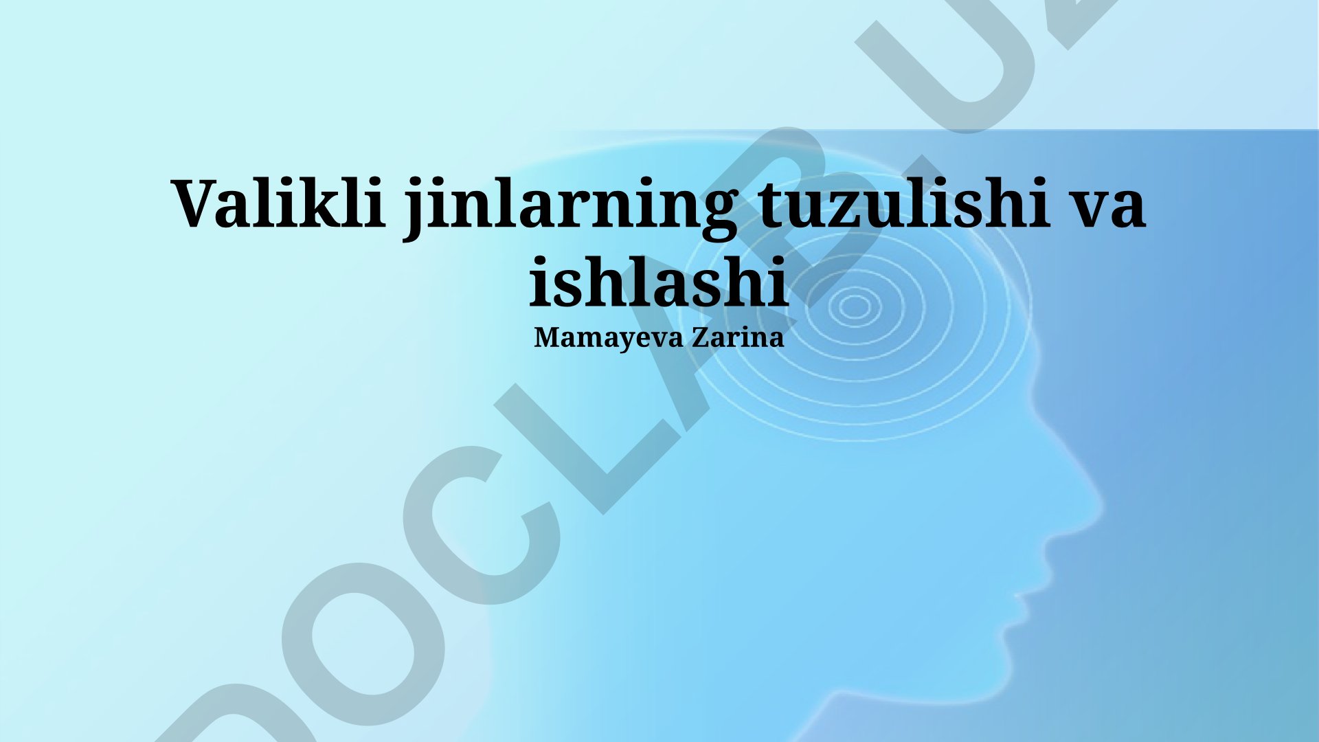 Tanlangan jinlarning tuzulishi va ishlashi