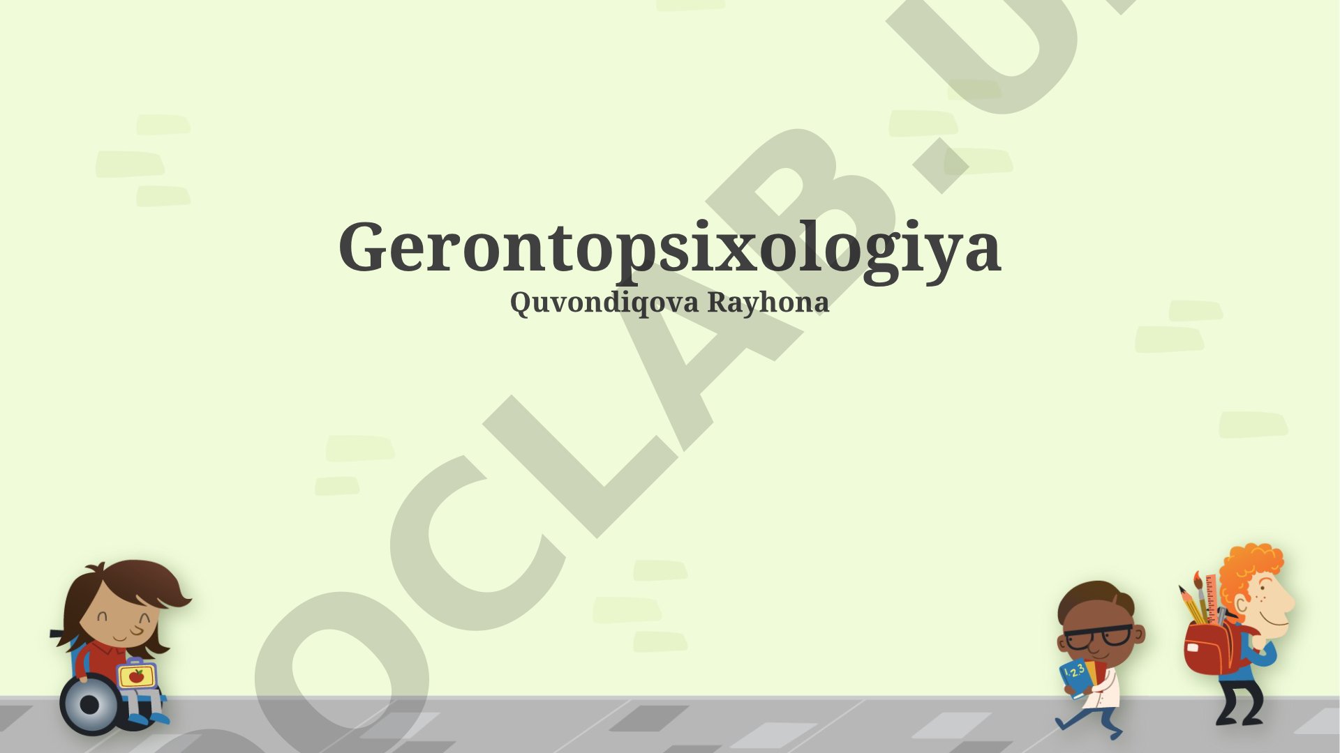 Gerontopsixologiyaga kirish va asosiy tushunchalar