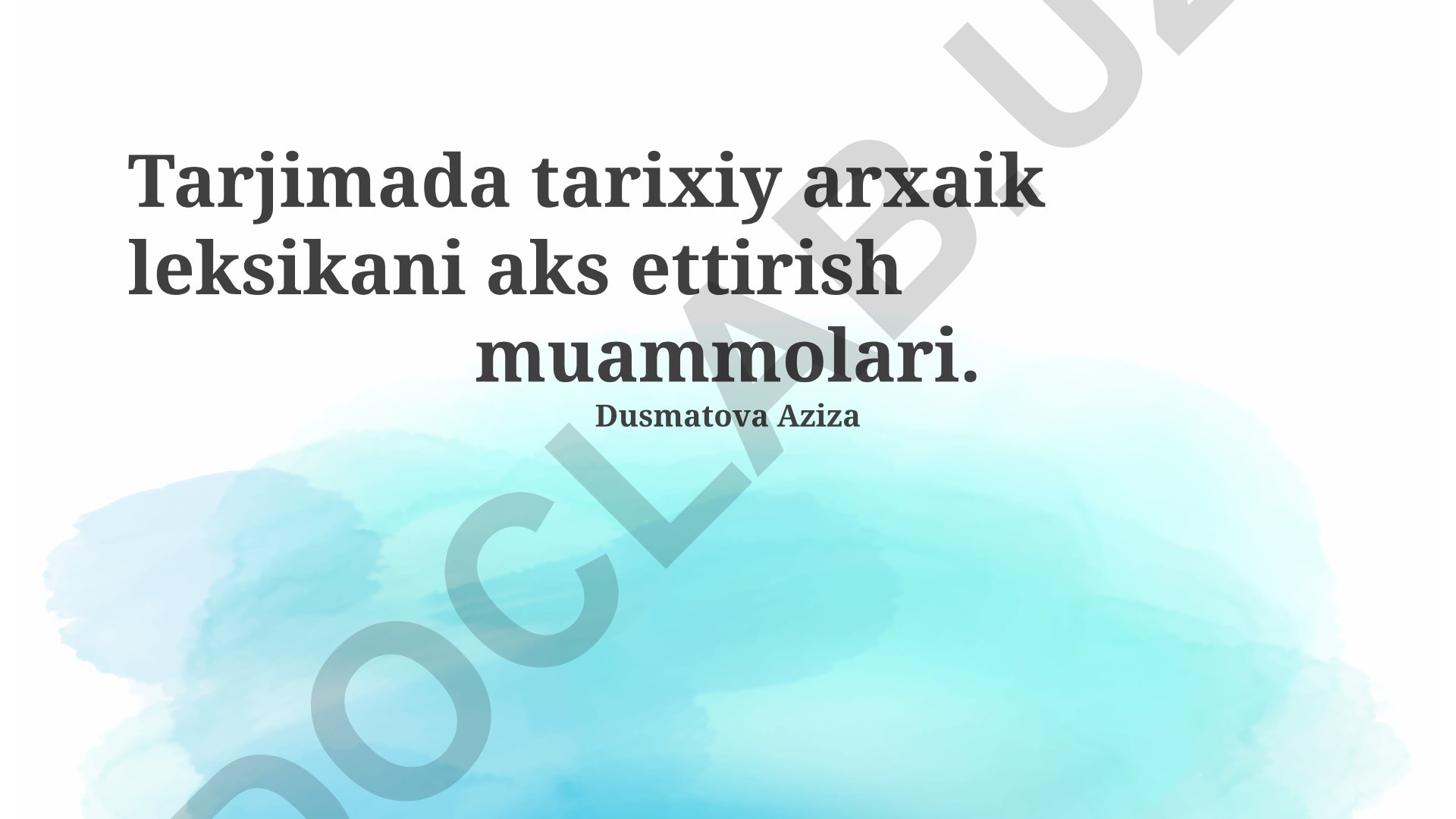 Tarixiy arxaik leksikani tarjimada aks ettirish muammolari