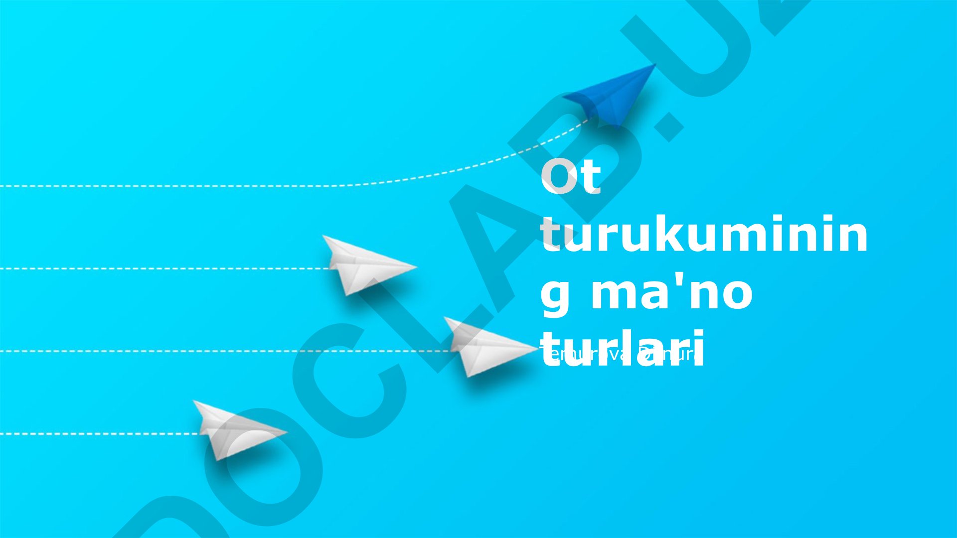 Ot turukumining ma'no turlari