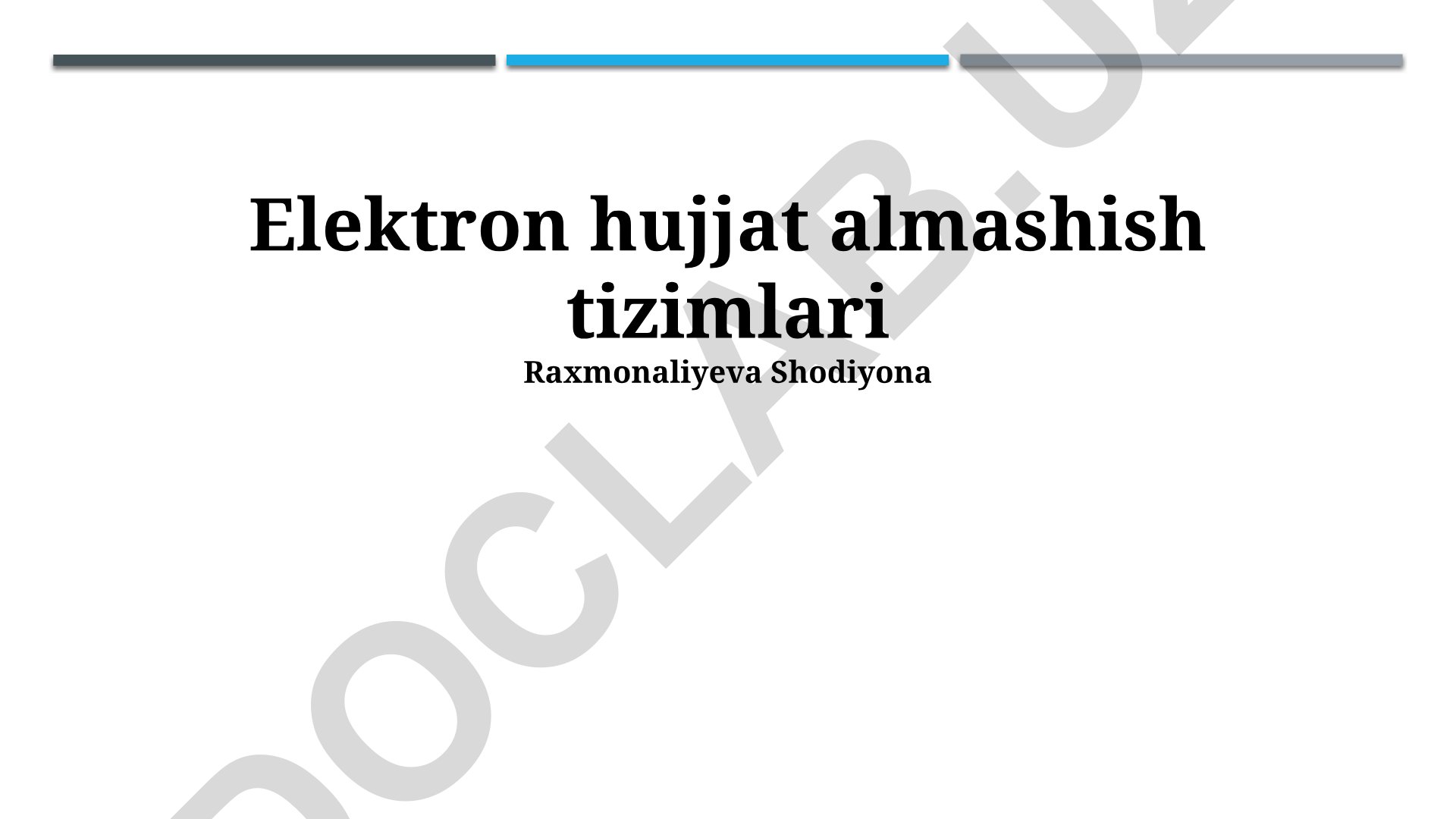 Elektron hujjat almashish tizimlari