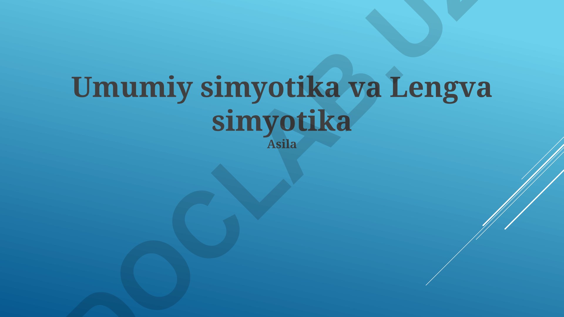 Umumiy va lingvistik semiotikaning solishtirilishi