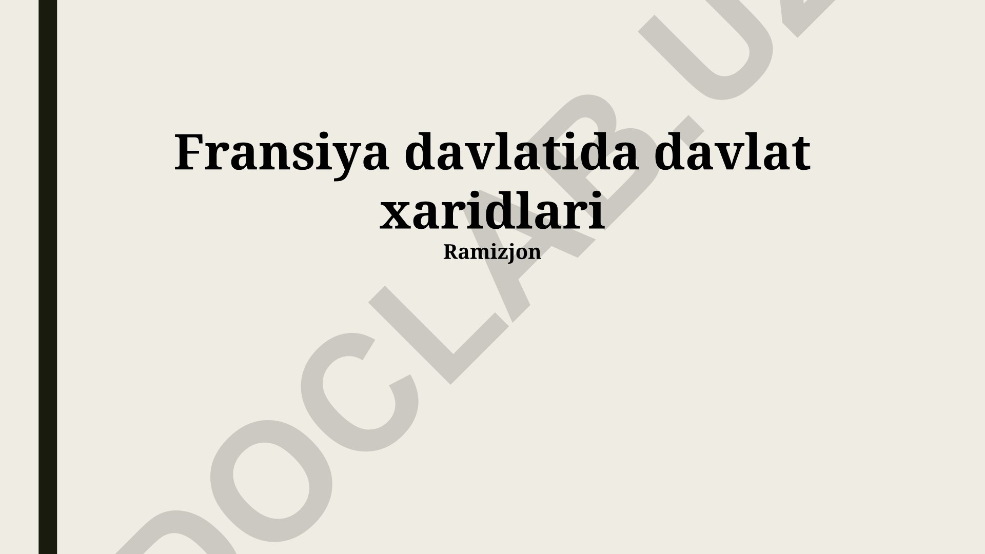 Fransiya davlat xaridlari tizimi va korrupsiyaga qarshi kurash