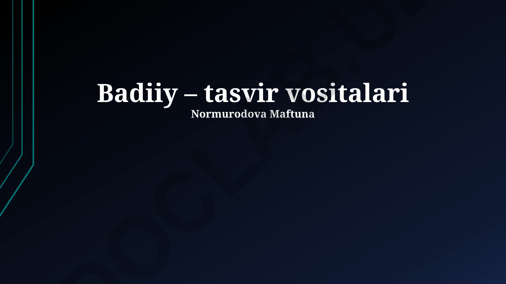 Badiiy ifoda vositalari: simvol, metafora, kontrast va uyg'unlik