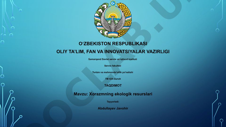 Xorazmning ekologik resurslari