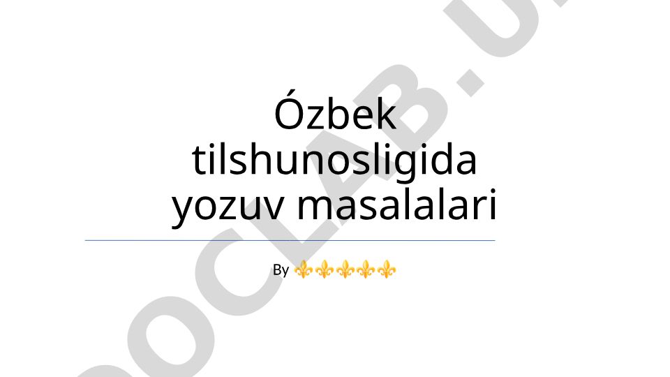 O'zbek tilshunosligida yozuv masalalari
