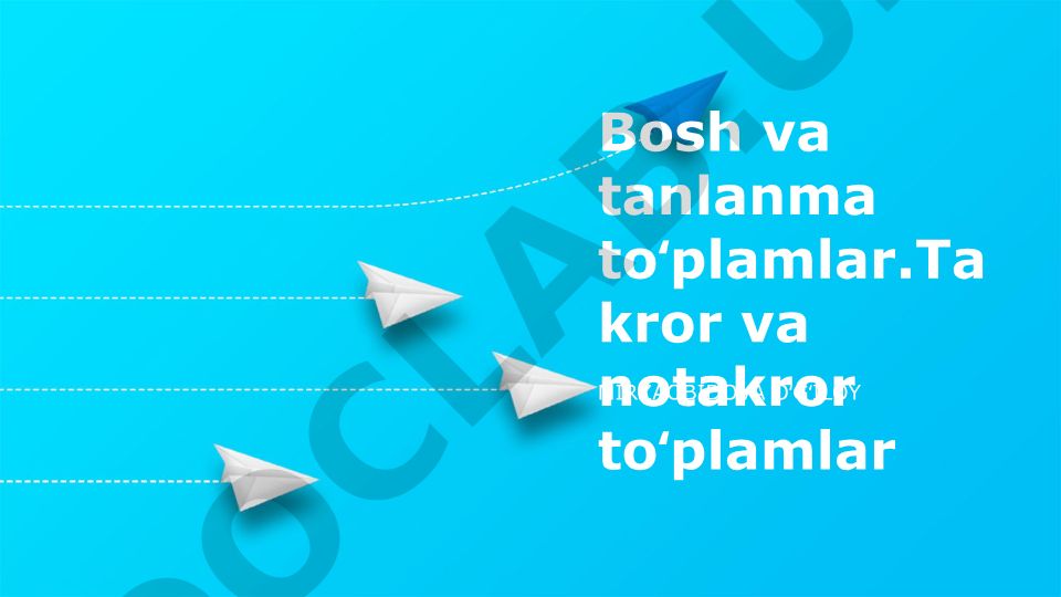 To'plamlar va takrorlanuvchi to'plamlar nazariyasi
