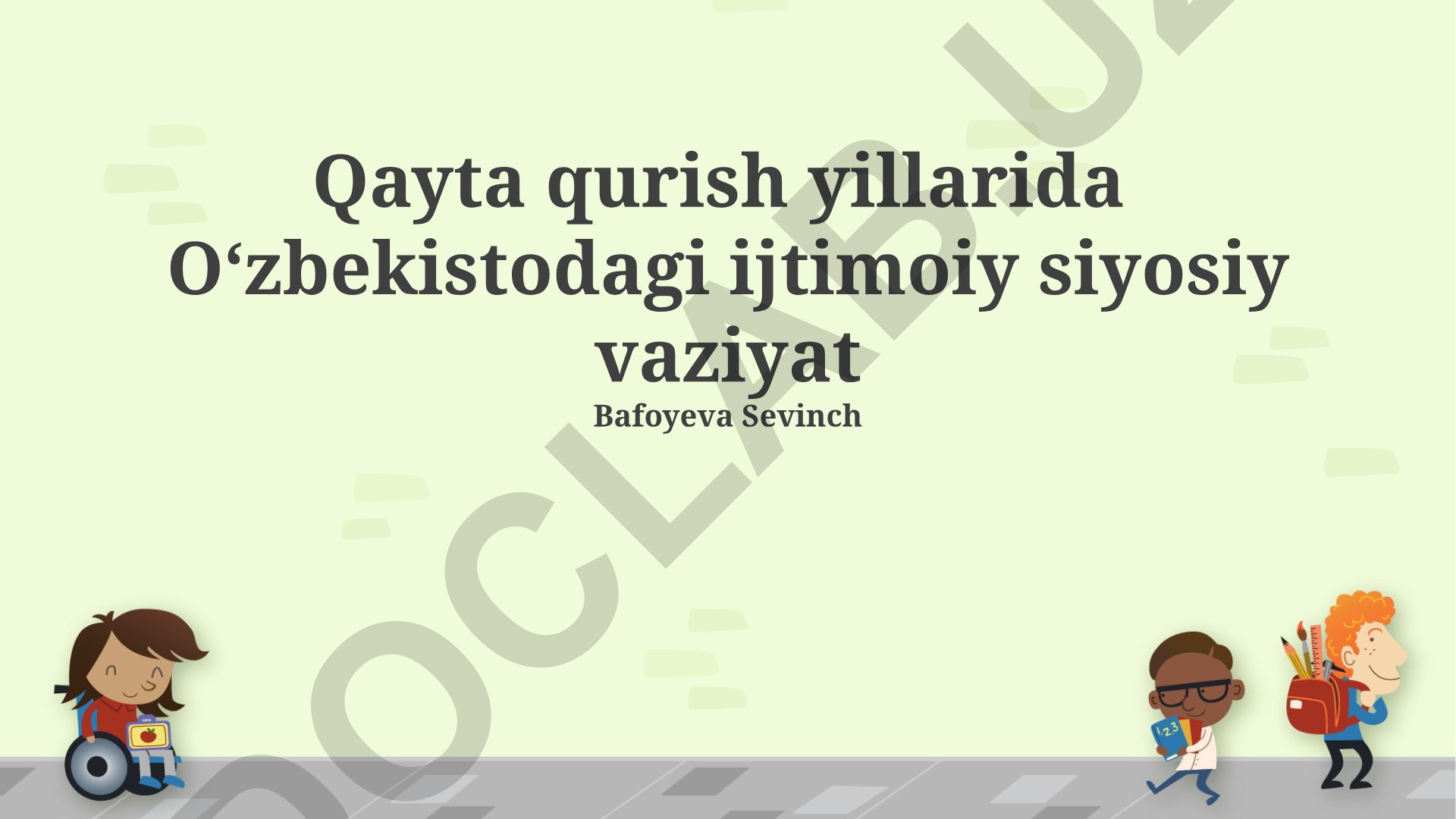 Qayta qurish davrida Oʻzbekistonning ijtimoiy-siyosiy vaziyati