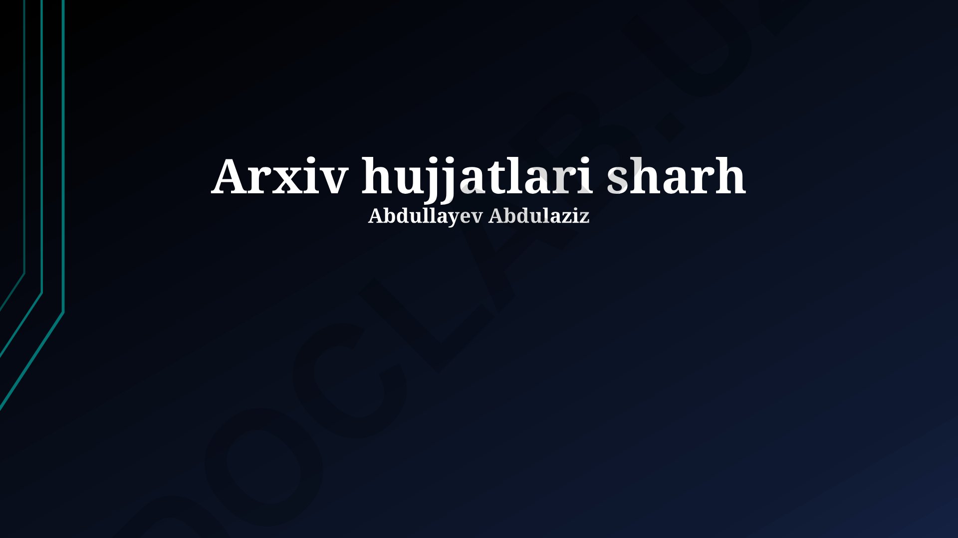 Arxiv hujjatlari sharhi va boshqarish tizimi