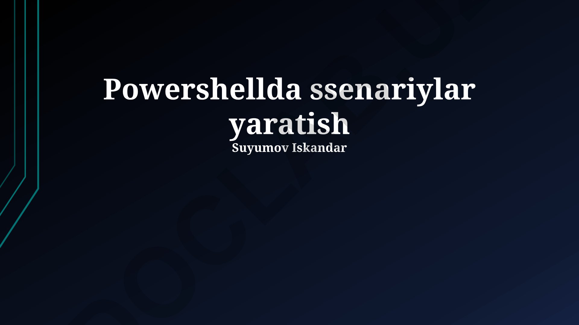PowerShell'da ssenariylar yaratish