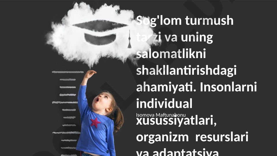 Sog'lom turmush tarzi va uning salomatlikni shakllantirishdagi ahamiyati